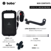 BOBO BM11H PRO PLUS Fully Waterproof Bike Phone Holder with PRO PLUS Vibration Damper (with Fast 15W Wireless Charger & USB-C Input/Output Port) Motorcycle Mobile Mount