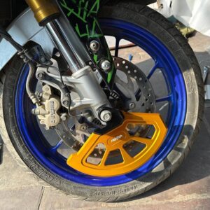 fauvism cnc aluminum motorcycle front brake disc guard (BLUE)