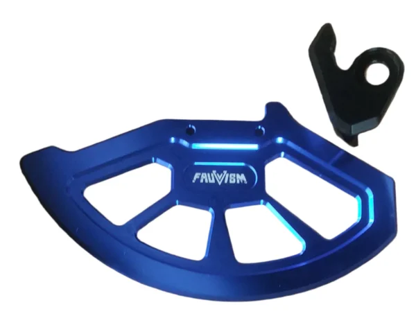 fauvism cnc aluminum motorcycle front brake disc guard (BLUE)